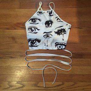 Anime eye wrap up top